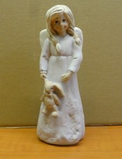 Keramika - Anděl s králíčkem
